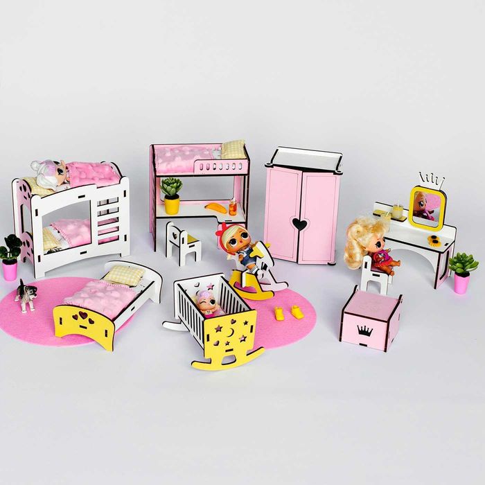 Лялькові меблі Лол Lol Кухня Ванна для ляльок будинок мебель для кукол