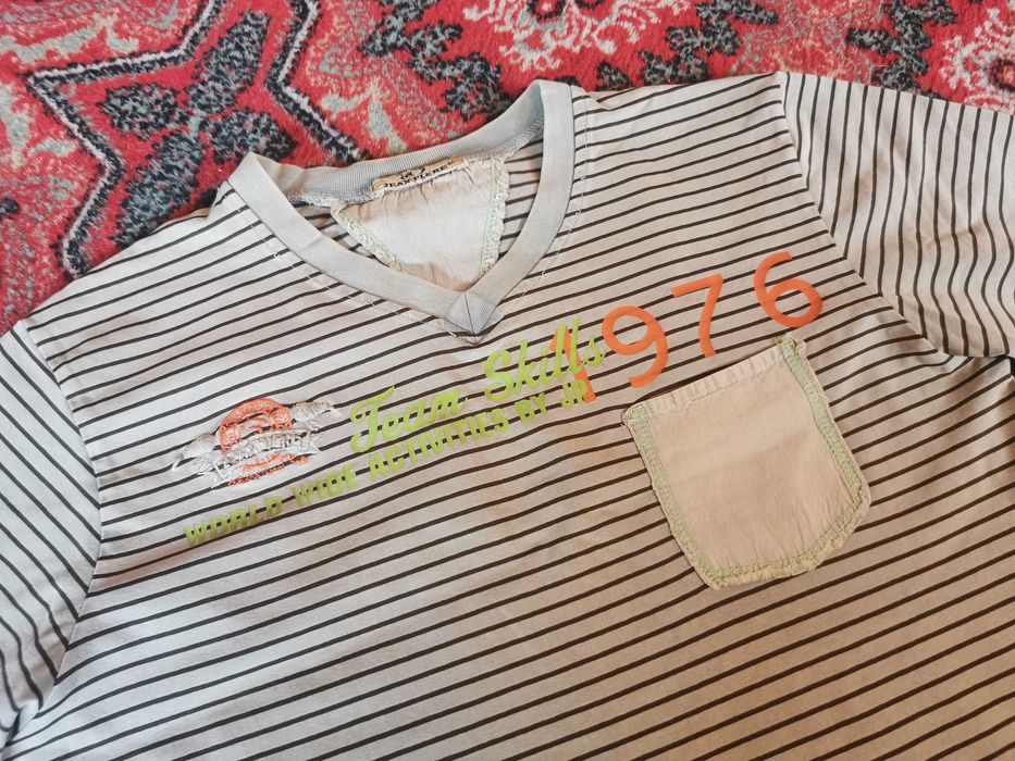 T-shirt long sleeve jak sweter kieszonka Jean Piere - rozmiar ok. L