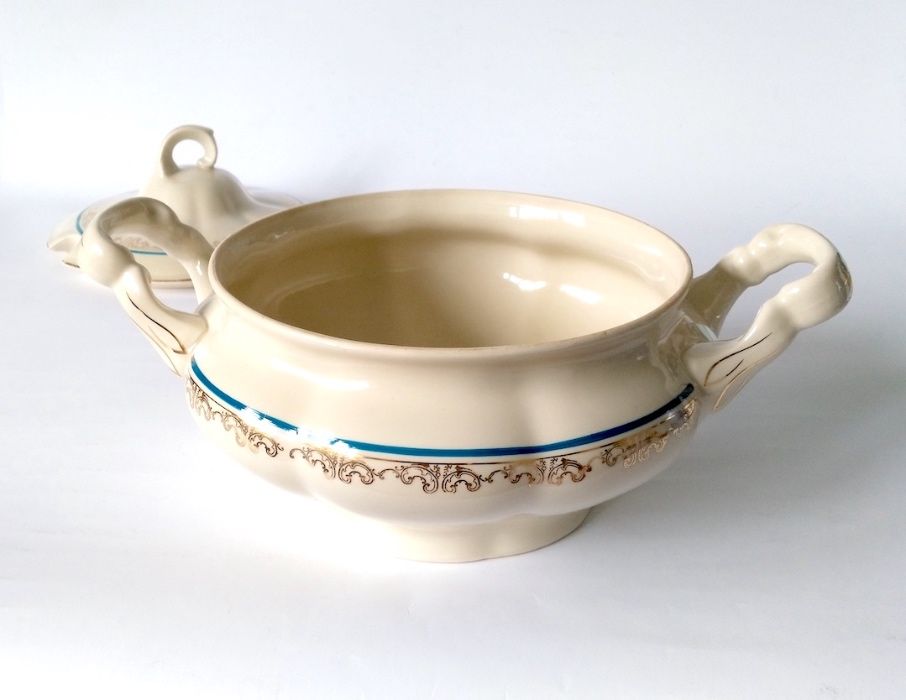 Waza teryna ecru Chodzież baśniowa złocona turkusowy cudna