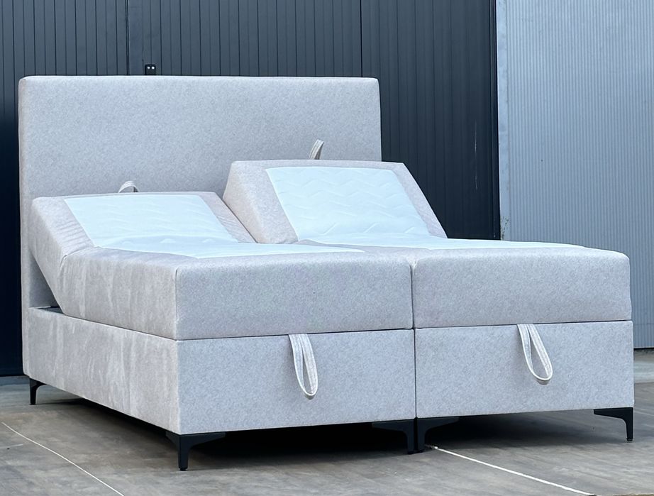 Łóżko kontynentalne 140x200 Relaks regulowany zagłówek materac