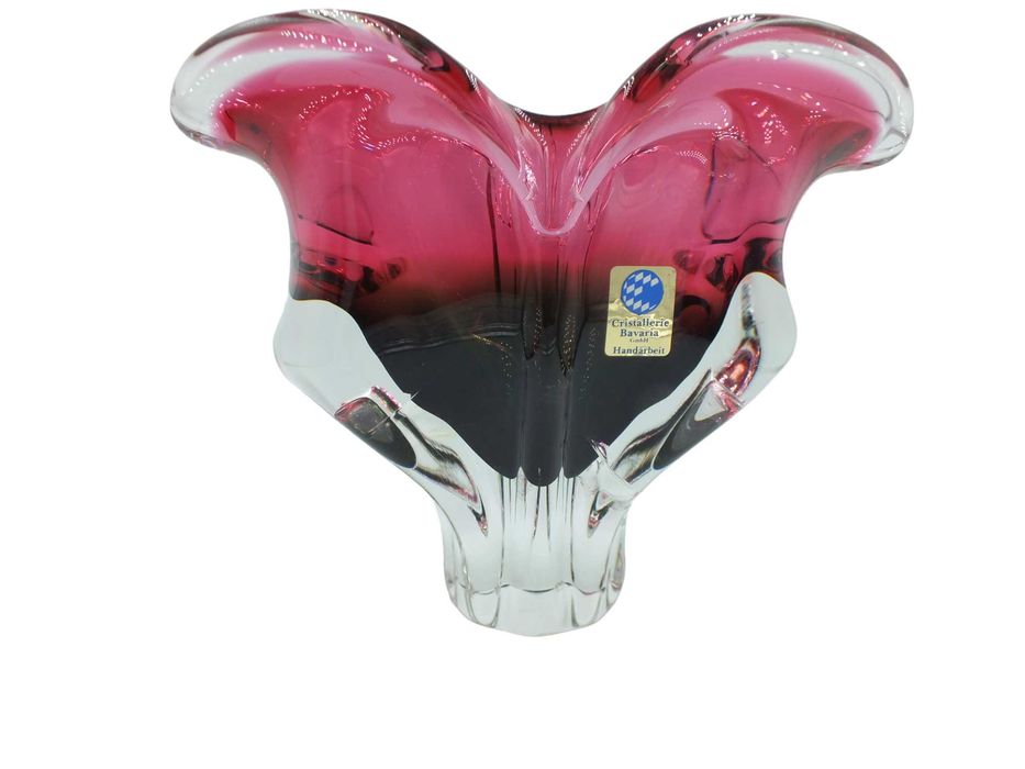 Cristallerie Bavaria wazon szkło ręcznie formowany b4/011319