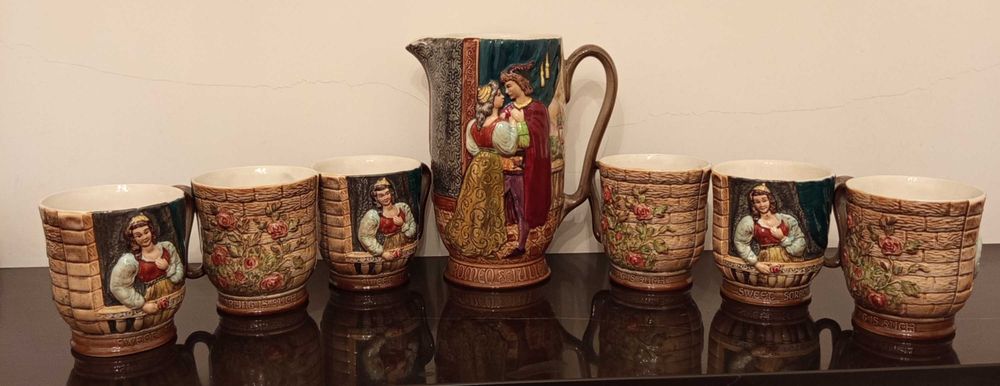Jarro e canecas ingleses, Beswick, vintage