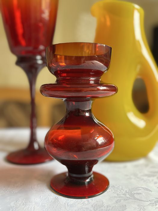 Swiecznik Z Horbowy Sudety wazon prl szkło prl