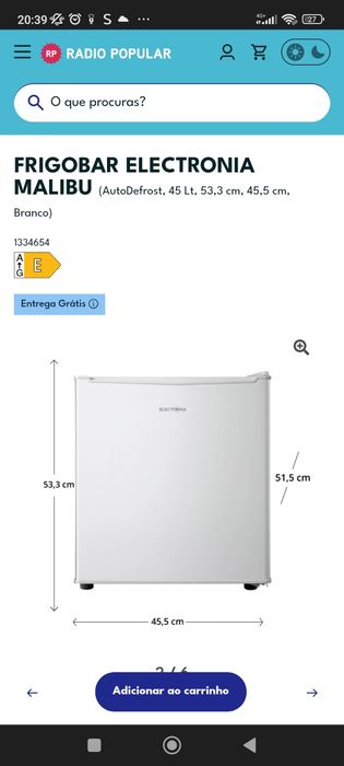 Frigobar Electronia Malibu