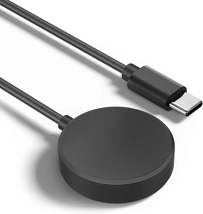 Зарядное устройство USB-C для часов, в авто совместимое с Samsung Galaxy Watch 7 / FE/Ultra, магнитный беспроводной кабель-док-станция  (100 см)