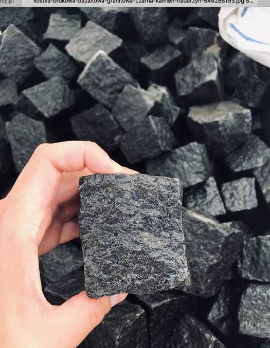 CZARNA KOSTKA BAZALTOWA 4x6, 7x9, 8x11, 10 Czarny Granit Szwed Bazalt