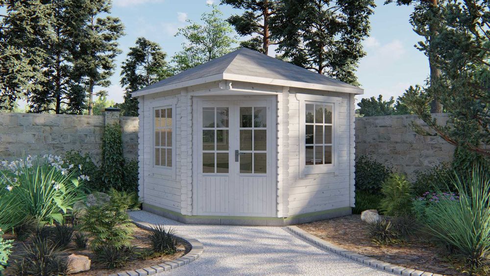 Abrigo de jardim- INGRID (dimensão total 290x290c, espessura 28mm)