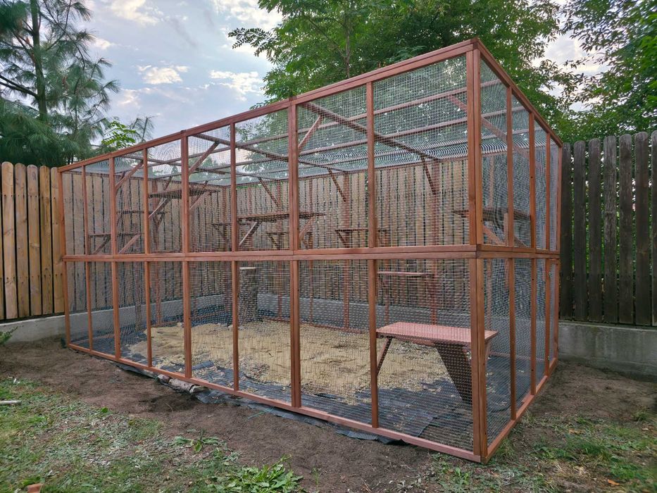 Wybieg dla kotów kojec klatka duża woliera dla kota