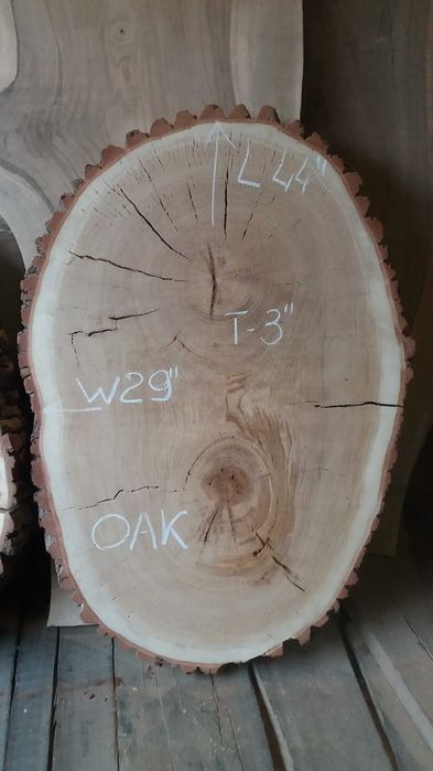 Спил Дуба Слэб Дуб Срез Доска Круглая Столешница