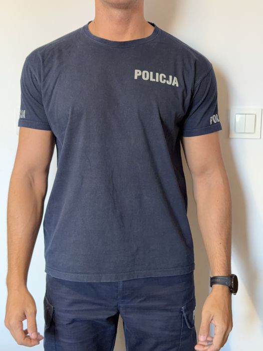 4 sztuki T-shirt granatowy Policja