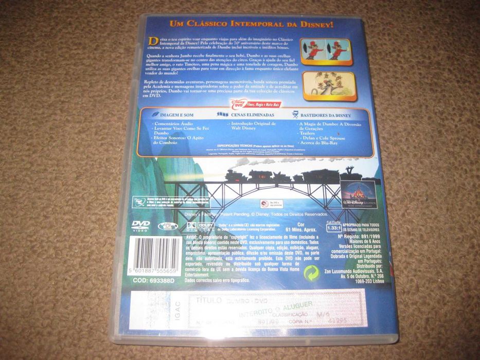 DVD "Dumbo" Animação!
