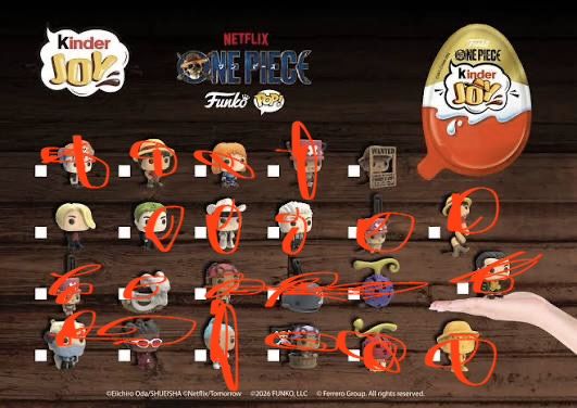 Vendo ou troco one piece kinder joy