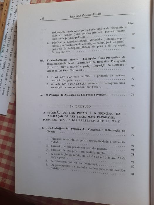 Sucessão de Leis Penais, prof. Doutor Taipa de Carvalho