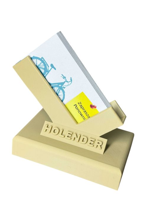 Elegancki stojak na wizytówki, wizytownik z personalizowanym napisem