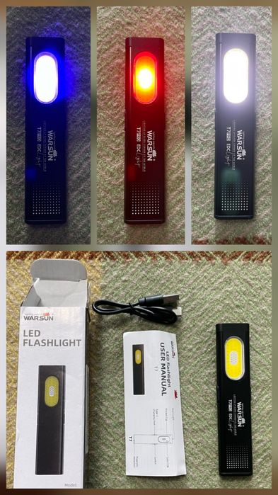 Якісний кишеньковий ліхтарик Warsun T7 pro usb led качественный легкий карманный фонарик