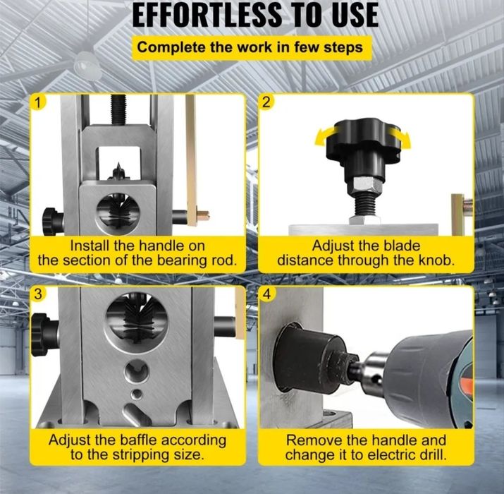 Máquina descarnar fio