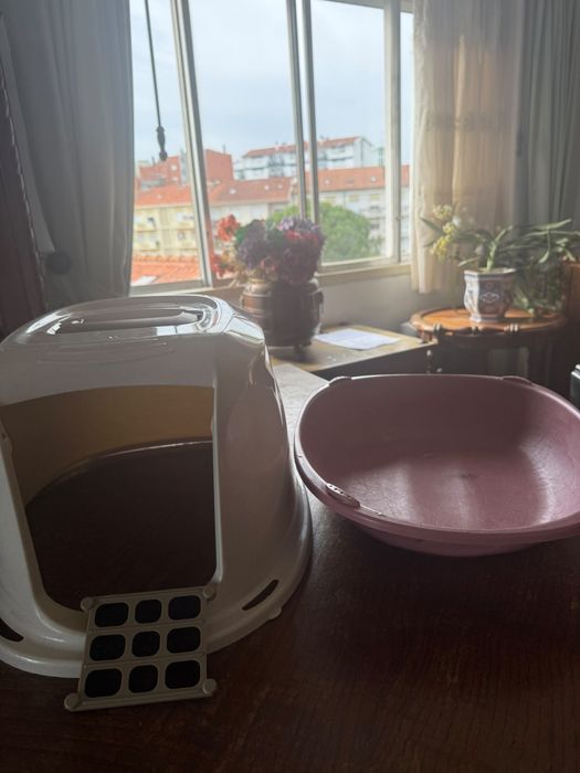Caixa de Areia Fechada para Gato com Filtro