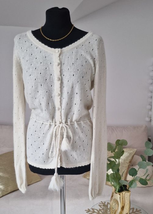 Kardiganek( wełna, angora)"H&M".