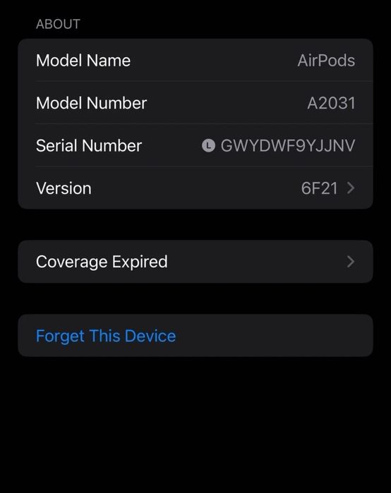 Apple AirPods A1602 2nd