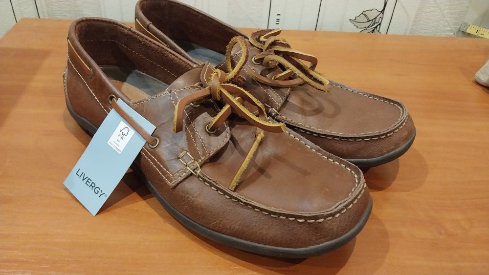 Продам мужские кожаные демисезон. топсайдеры  мокасины  Livergy. Ориг.