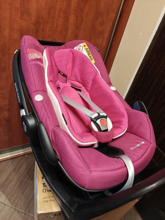 Fotelik Maxi Cosi 0-13kg, Pebble Plus,baza Family Fix3,samolot, podróż