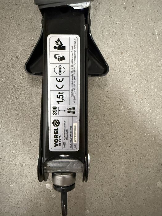 Podnośnik mechaniczny trapezowy, lewarek, YATO, vorel. 1,5t