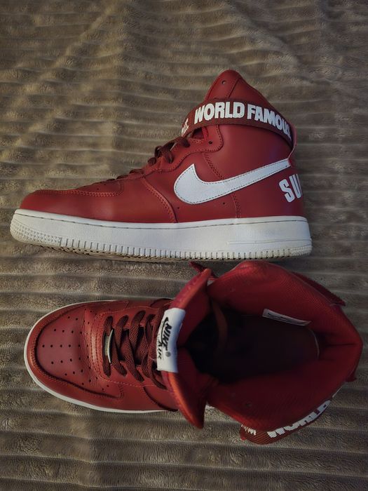 Nike Air Force 1 High Supreme „World Famous” 698696-610 Red