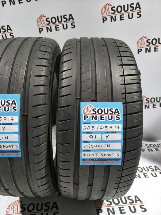 2 pneus semi novos 225-45R17 Michelin - Oferta dos portes