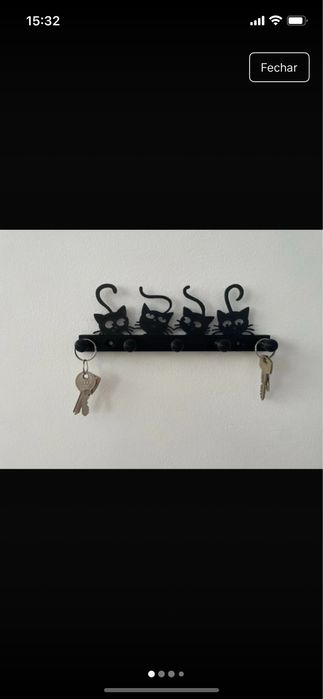 Chaveiro Gatos Preto