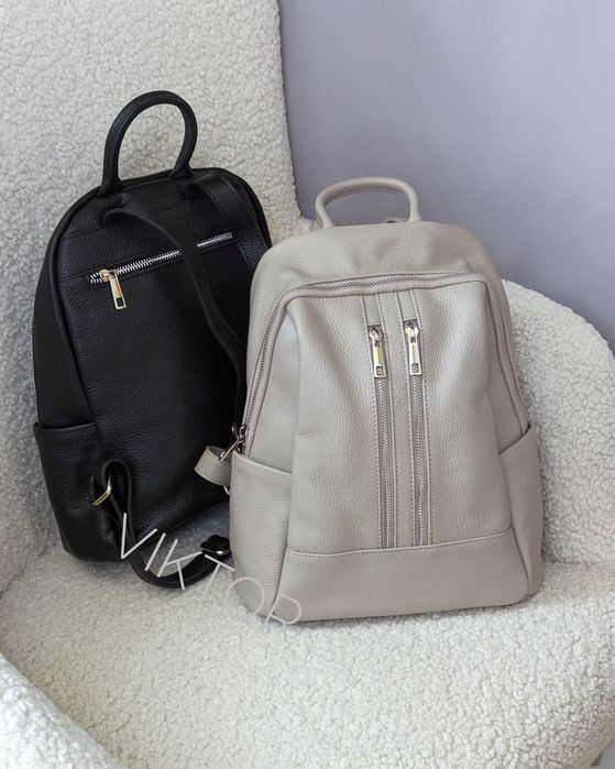 Стильный и удобный кожаный итальянский рюкзак. Шкіряний рюкзак