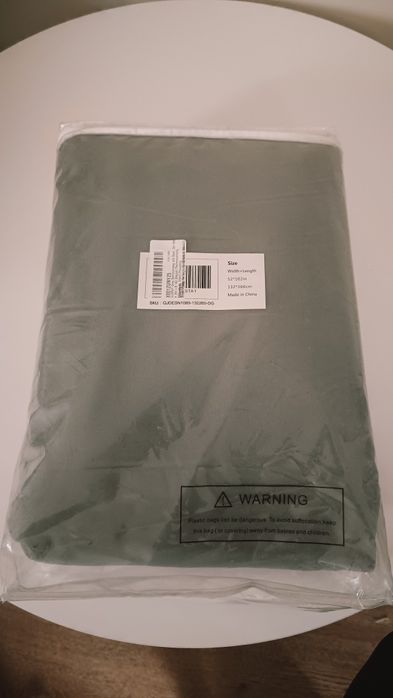 Zasłony welurowe na przelotkach x2 kolor szary