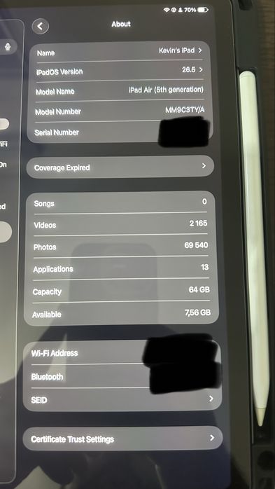Venda de Ipad Air 5 Gen