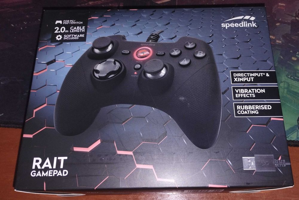 Дротовий геймпад SPEEDLINK RAIT PC/PS3/Switch Black (SL-650010-BK)