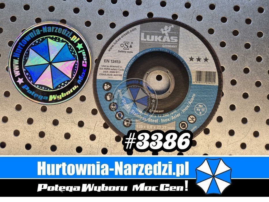 Tarcza do cięcia metalu i stali inox 125x0,8mm T42  LUKAS