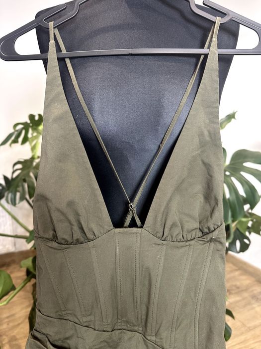 Zara sukienka khaki krotka S