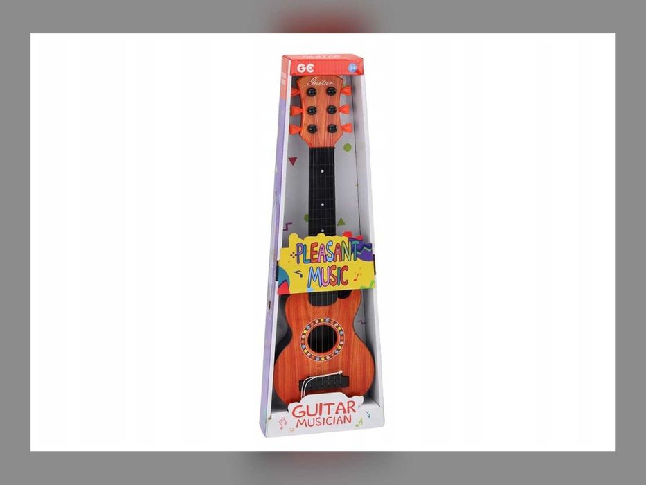 Nowa Gitara Dla Dzieci 6 Strun 46,5 Cm Zabawkowa Do Nauki Kostka