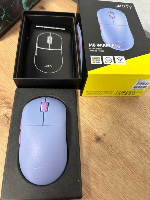 Миша бездротова ігрова Xtrfy M8 WIRELESS Frosty Purple