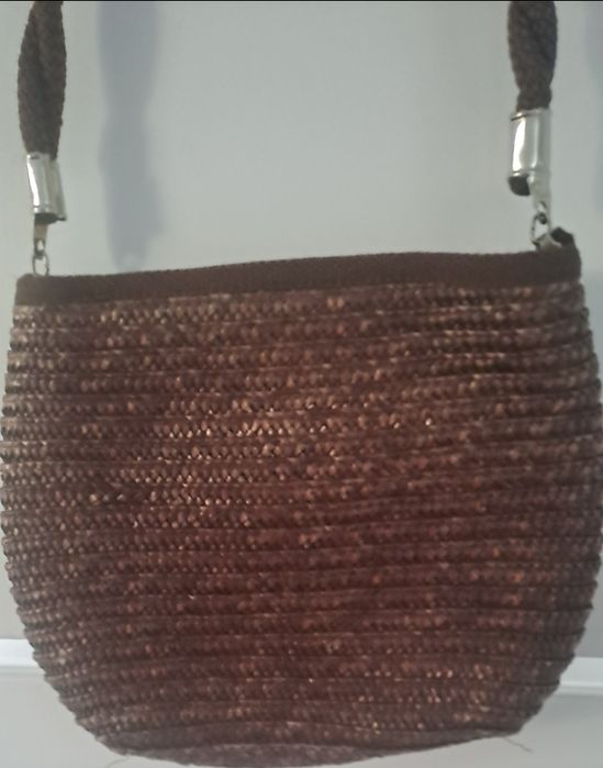 Pleciona torebka  boho czekoladowa