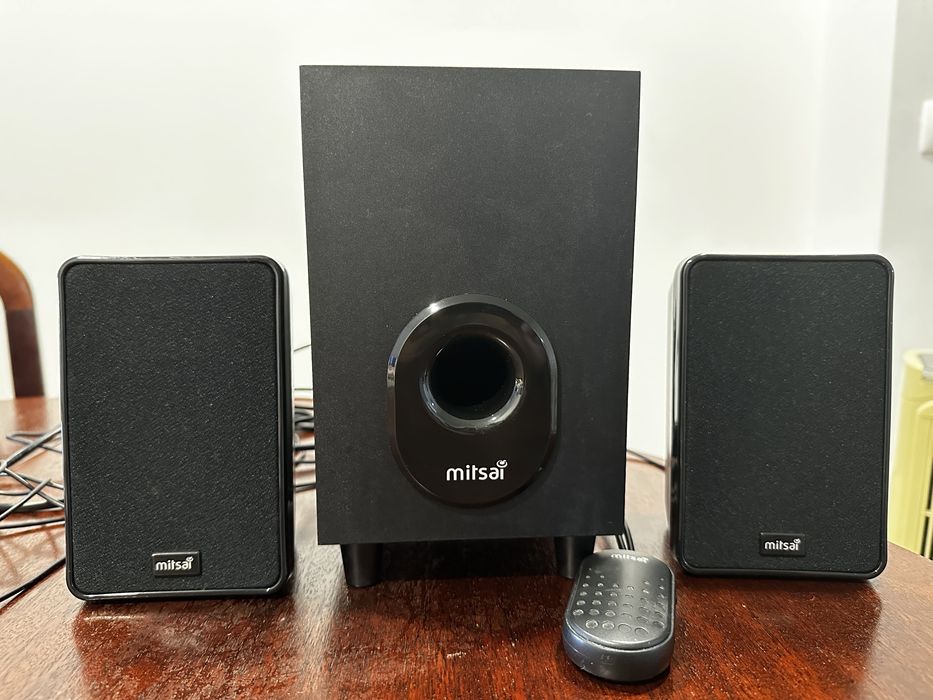 Colunas Multimédia Mitsai 2.1 com Subwoofer