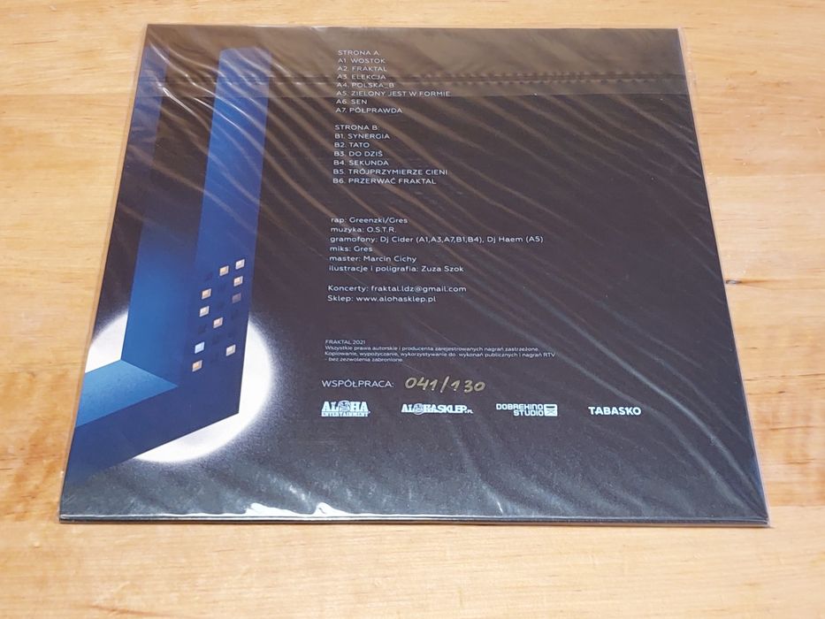 Greenzki Gres Fraktal LP winyl Nowy Folia ltd bialy