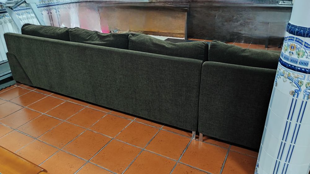 Sofá com chaise longue Castanho