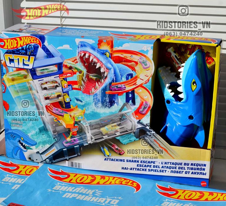 Трек Hot Wheels attacking shark escape акула Втеча від лютої акули