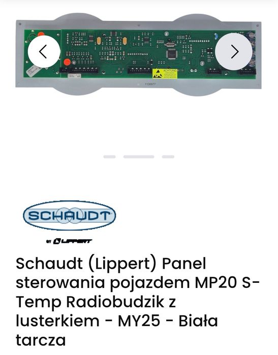Panel sterowania pojazdem MP20 S/temp/radio budzik Dethleffs