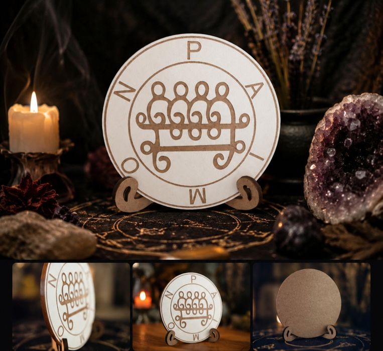 Sigilos de Goetia em MDF com suporte incluído!