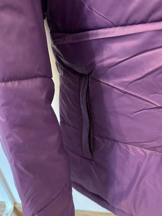 Kurtka zimowa North Face fioletowa
