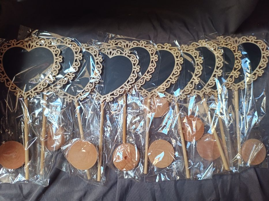 Tabliczki kredowe dekoracyjne ze stojakiem winietki 40 szt