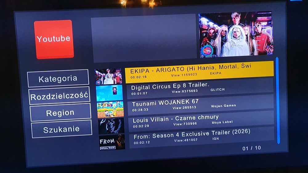 Tuner TV DVB-T2 / T Wiwa mini + Youtube