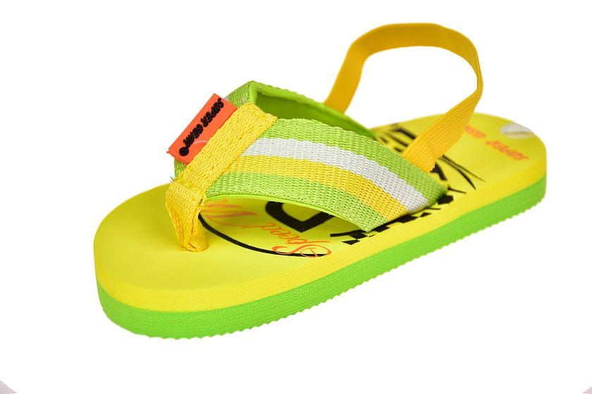 Japonki dziecięce klapki z gumką na piętę A9666 ye rozm 25