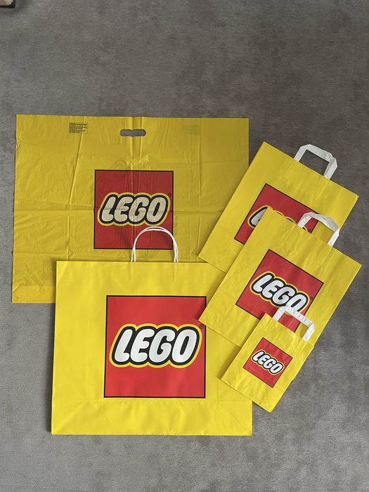 Lego 5 sztuk toreb papierowe i plastikowe