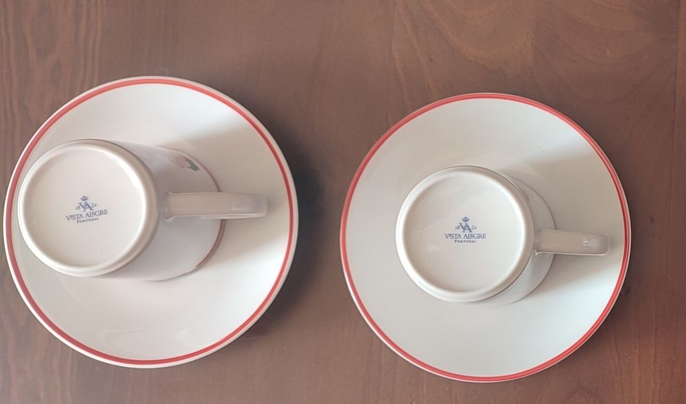 Conjunto 4 Chávenas de Café Vista Alegre - Motivos Ribatejo / Campinos